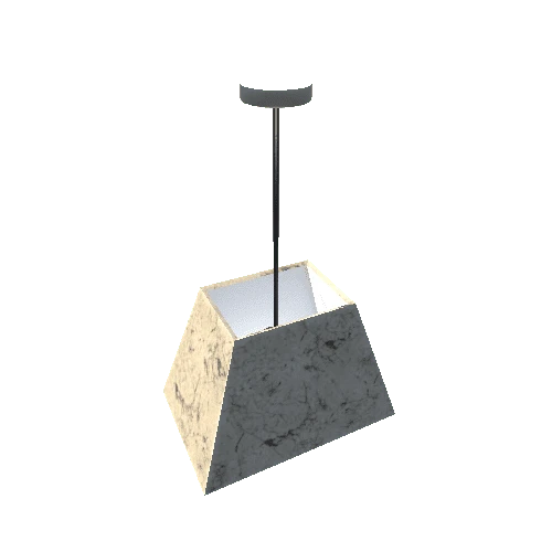 Hanging Light-001 - Trapezoid Shade Marble